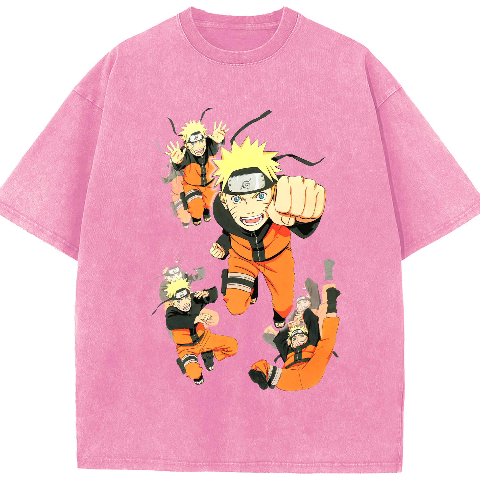 （画像用） NARUTO -ナルト- うずまき ナルト Uzumaki Naruto 綿100% ヴィンテージ風 半袖Tシャツ（フロントプリント）